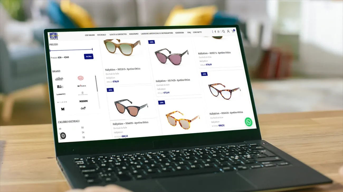 web designer ecommerce apetino ottica napoli